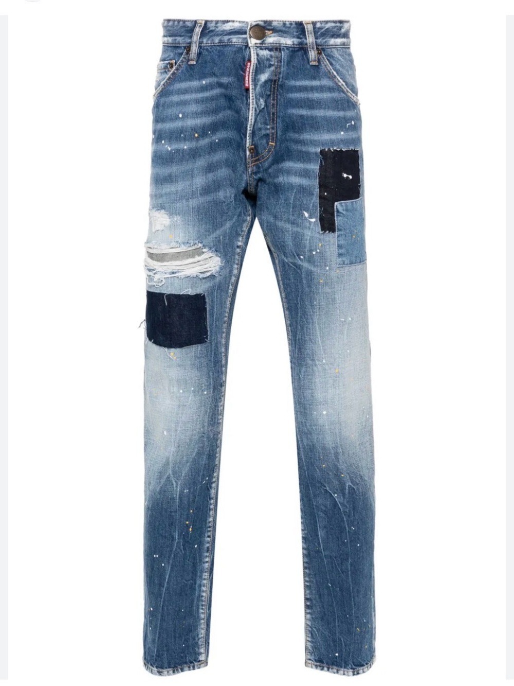 DSQUARED2 COOL GUY SLIM FIT JEANS DISTRESSED PATCHES DESIGNER MENS SIZE EUR 46